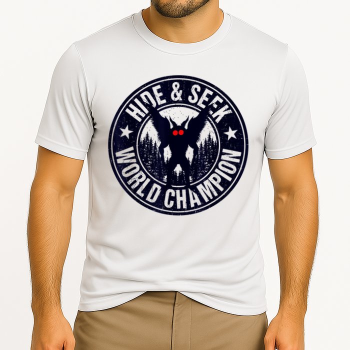 Mothman Hide And Seek World Champion Cool Mothman Silhouette Performance Shirt