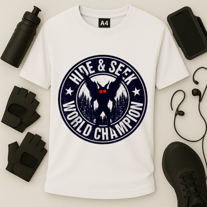 Mothman Hide And Seek World Champion Cool Mothman Silhouette Performance Shirt