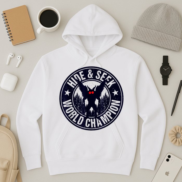 Mothman Hide And Seek World Champion Cool Mothman Silhouette Hoodie