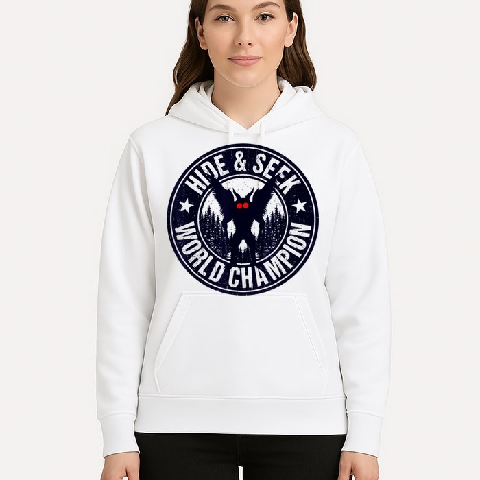 Mothman Hide And Seek World Champion Cool Mothman Silhouette Hoodie
