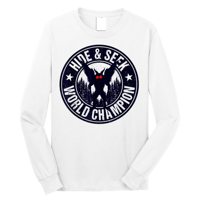 Mothman Hide And Seek World Champion Cool Mothman Silhouette Long Sleeve Shirt