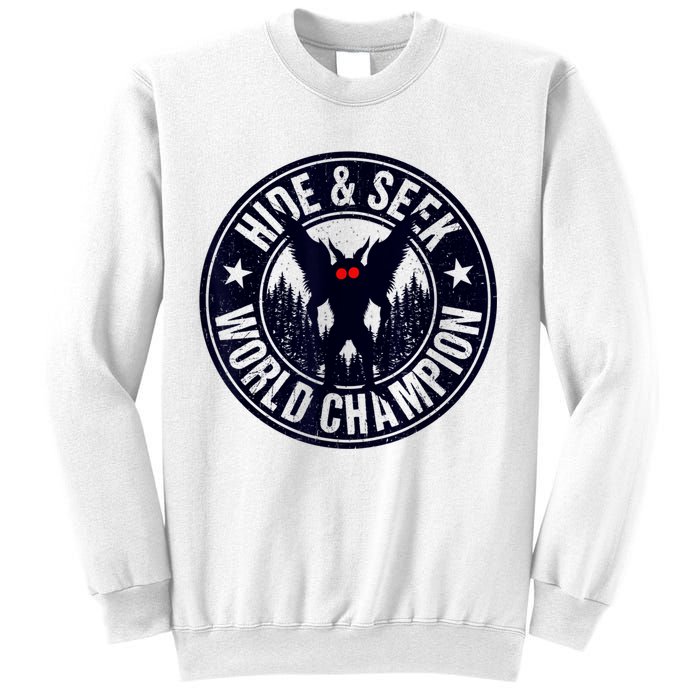 Mothman Hide And Seek World Champion Cool Mothman Silhouette Sweatshirt