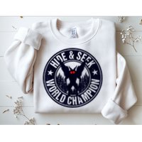 Mothman Hide And Seek World Champion Cool Mothman Silhouette Sweatshirt