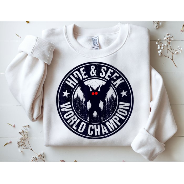 Mothman Hide And Seek World Champion Cool Mothman Silhouette Sweatshirt