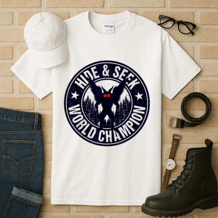 Mothman Hide And Seek World Champion Cool Mothman Silhouette Tall T-Shirt