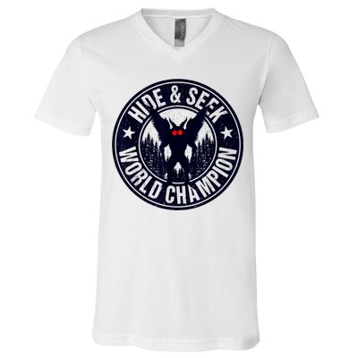 Mothman Hide And Seek World Champion Cool Mothman Silhouette V-Neck T-Shirt