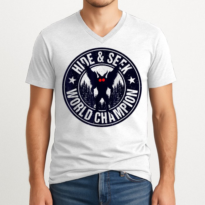 Mothman Hide And Seek World Champion Cool Mothman Silhouette V-Neck T-Shirt