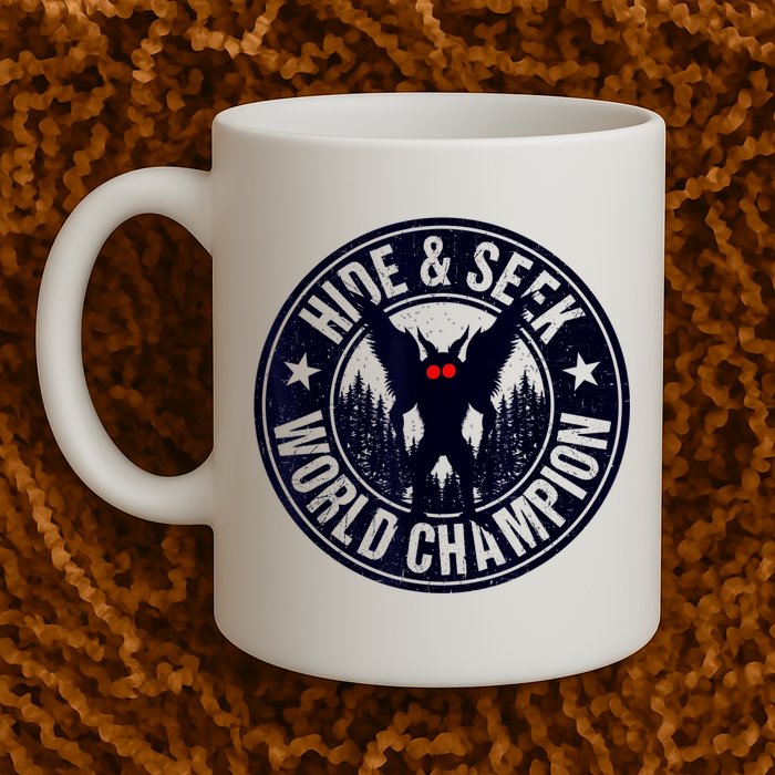 Mothman Hide And Seek World Champion Cool Mothman Silhouette Mug
