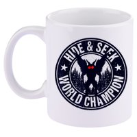 Mothman Hide And Seek World Champion Cool Mothman Silhouette 11oz C Handle Ceramic Mug