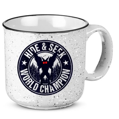 Mothman Hide And Seek World Champion Cool Mothman Silhouette 15oz Campfire Ceramic Mug
