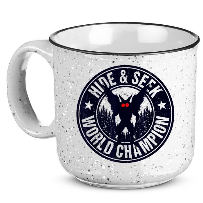 Mothman Hide And Seek World Champion Cool Mothman Silhouette 15oz Campfire Ceramic Mug