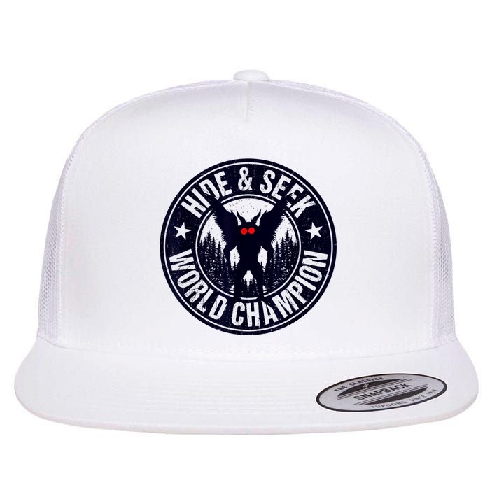 Mothman Hide And Seek World Champion Cool Mothman Silhouette Flat Bill Trucker Hat