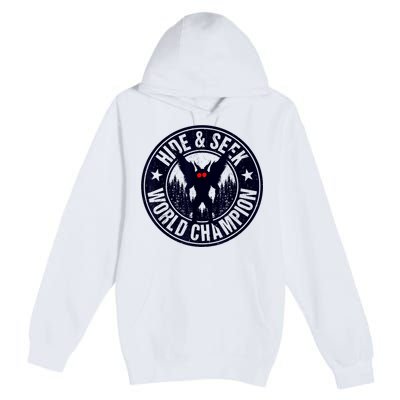 Mothman Hide And Seek World Champion Cool Mothman Silhouette Premium Pullover Hoodie