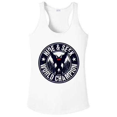 Mothman Hide And Seek World Champion Cool Mothman Silhouette Ladies PosiCharge Competitor Racerback Tank