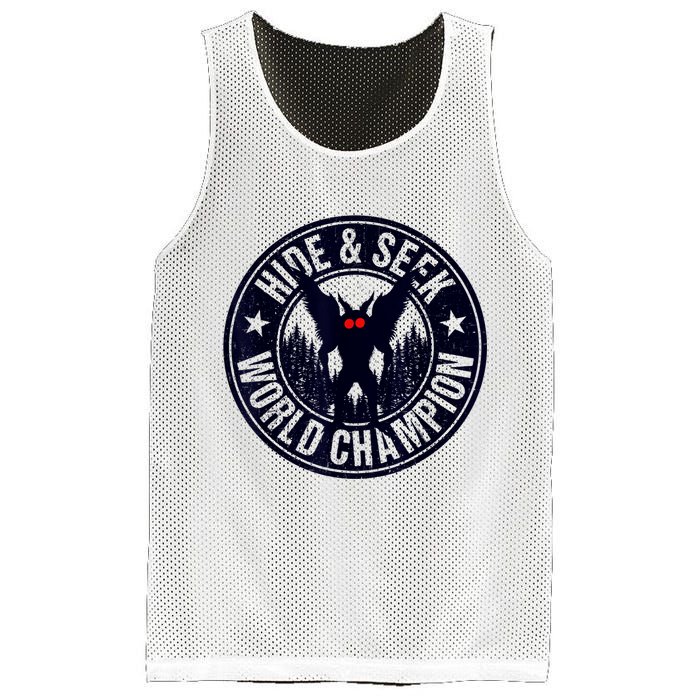 Mothman Hide And Seek World Champion Cool Mothman Silhouette Mesh Reversible Basketball Jersey Tank