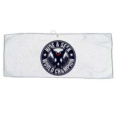 Mothman Hide And Seek World Champion Cool Mothman Silhouette Large Microfiber Waffle Golf Towel