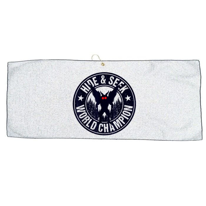 Mothman Hide And Seek World Champion Cool Mothman Silhouette Large Microfiber Waffle Golf Towel