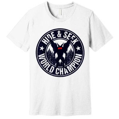 Mothman Hide And Seek World Champion Cool Mothman Silhouette Premium T-Shirt
