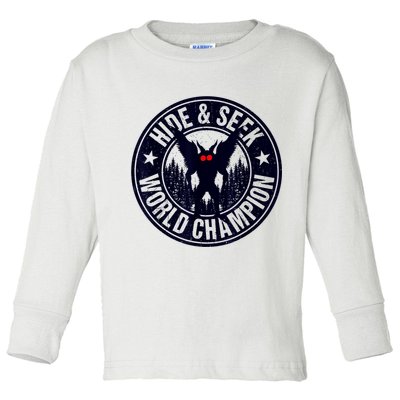 Mothman Hide And Seek World Champion Cool Mothman Silhouette Toddler Long Sleeve Shirt