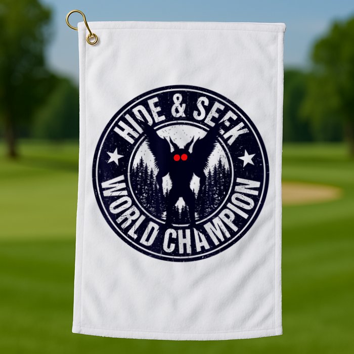 Mothman Hide And Seek World Champion Cool Mothman Silhouette Golf Towel