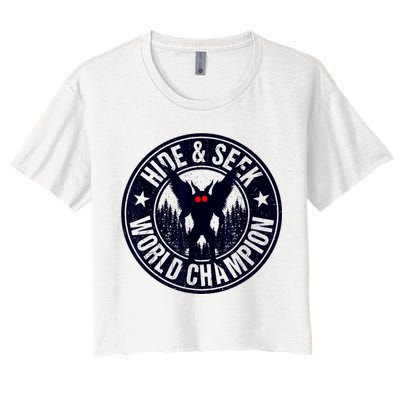 Mothman Hide And Seek World Champion Cool Mothman Silhouette Crop Top