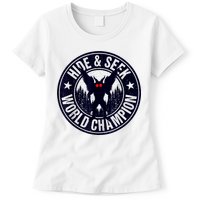 Mothman Hide And Seek World Champion Cool Mothman Silhouette Womens T-Shirt