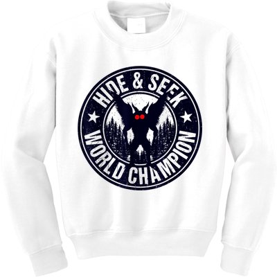 Mothman Hide And Seek World Champion Cool Mothman Silhouette Kids Sweatshirt