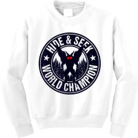 Mothman Hide And Seek World Champion Cool Mothman Silhouette Kids Sweatshirt