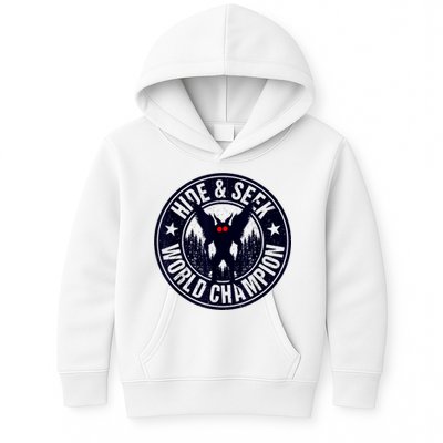 Mothman Hide And Seek World Champion Cool Mothman Silhouette Kids Hoodie