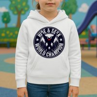 Mothman Hide And Seek World Champion Cool Mothman Silhouette Kids Hoodie