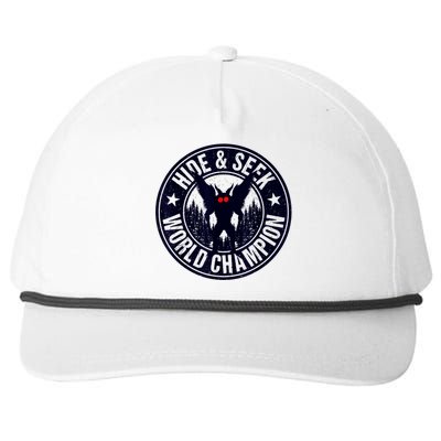 Mothman Hide And Seek World Champion Cool Mothman Silhouette Snapback Five-Panel Rope Hat