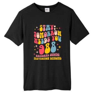 Mental Health Awareness Stay Tomorrow Needs You 988 Tall Fusion ChromaSoft Performance T-Shirt