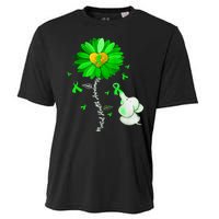 Mental Health Awareness Green Sunflower Ribbon Elephant Cooling Performance Crew T-Shirt