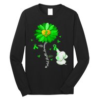 Mental Health Awareness Green Sunflower Ribbon Elephant Long Sleeve Shirt