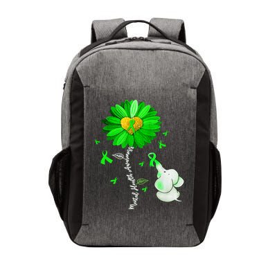 Mental Health Awareness Green Sunflower Ribbon Elephant Vector Backpack