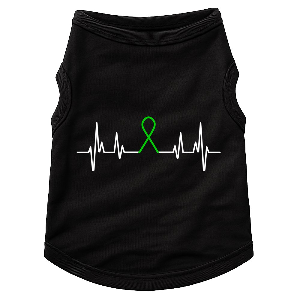 Mental Health Awareness Month Green Ribbon Heartbeat Cool Gift Doggie Tank