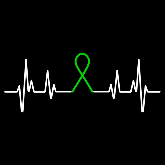 Mental Health Awareness Month Green Ribbon Heartbeat Cool Gift Doggie Tank