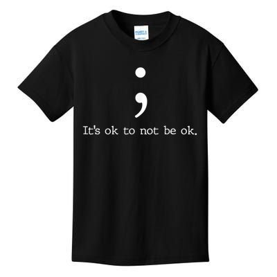 Mental Health Awareness Shirts Semicolon Quote Gift Kids T-Shirt