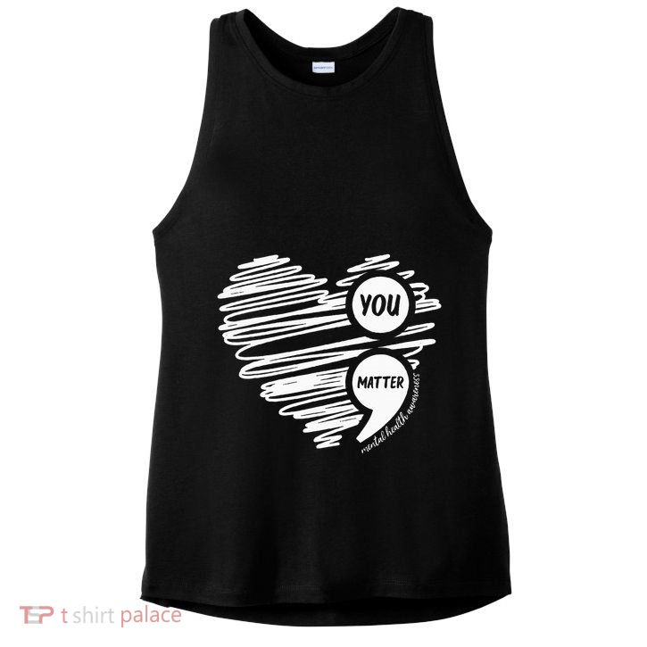 Mental Health Awareness Heart Wear Green For Mental Health Ladies PosiCharge Tri-Blend Wicking Tank