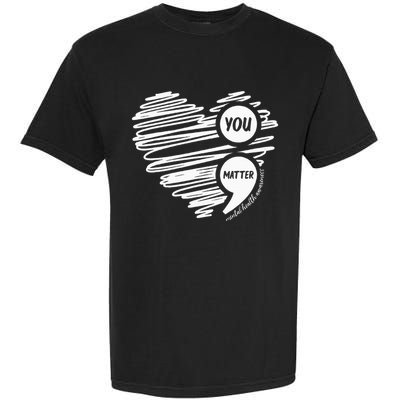 Mental Health Awareness Heart Wear Green For Mental Health Garment-Dyed Heavyweight T-Shirt