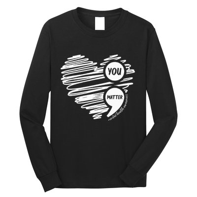 Mental Health Awareness Heart Wear Green For Mental Health Long Sleeve Shirt