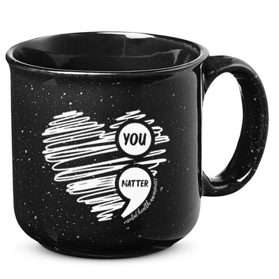 Mental Health Awareness Heart Wear Green For Mental Health 15oz Campfire Ceramic Mug