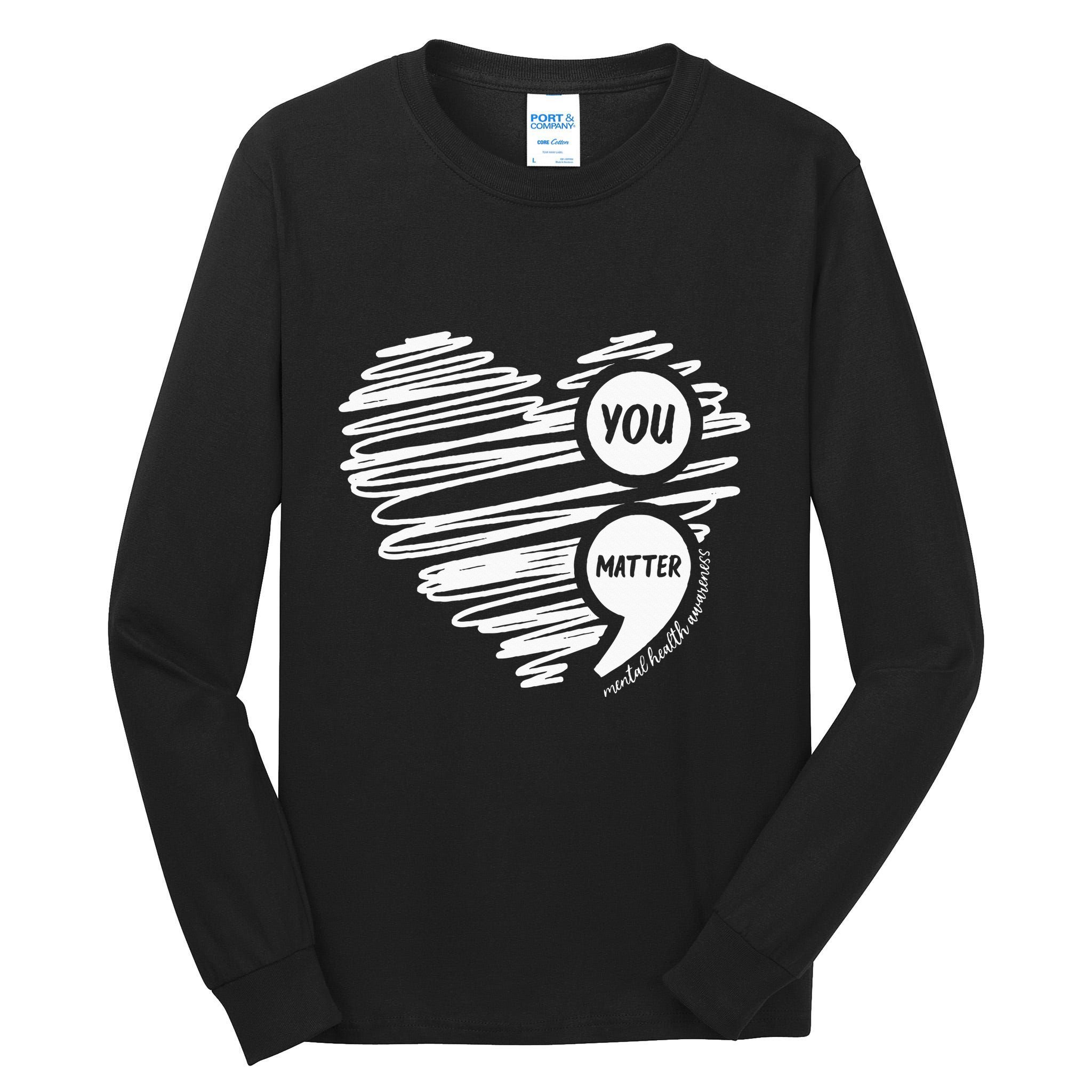 Mental Health Awareness Heart Wear Green For Mental Health Tall Long Sleeve T-Shirt