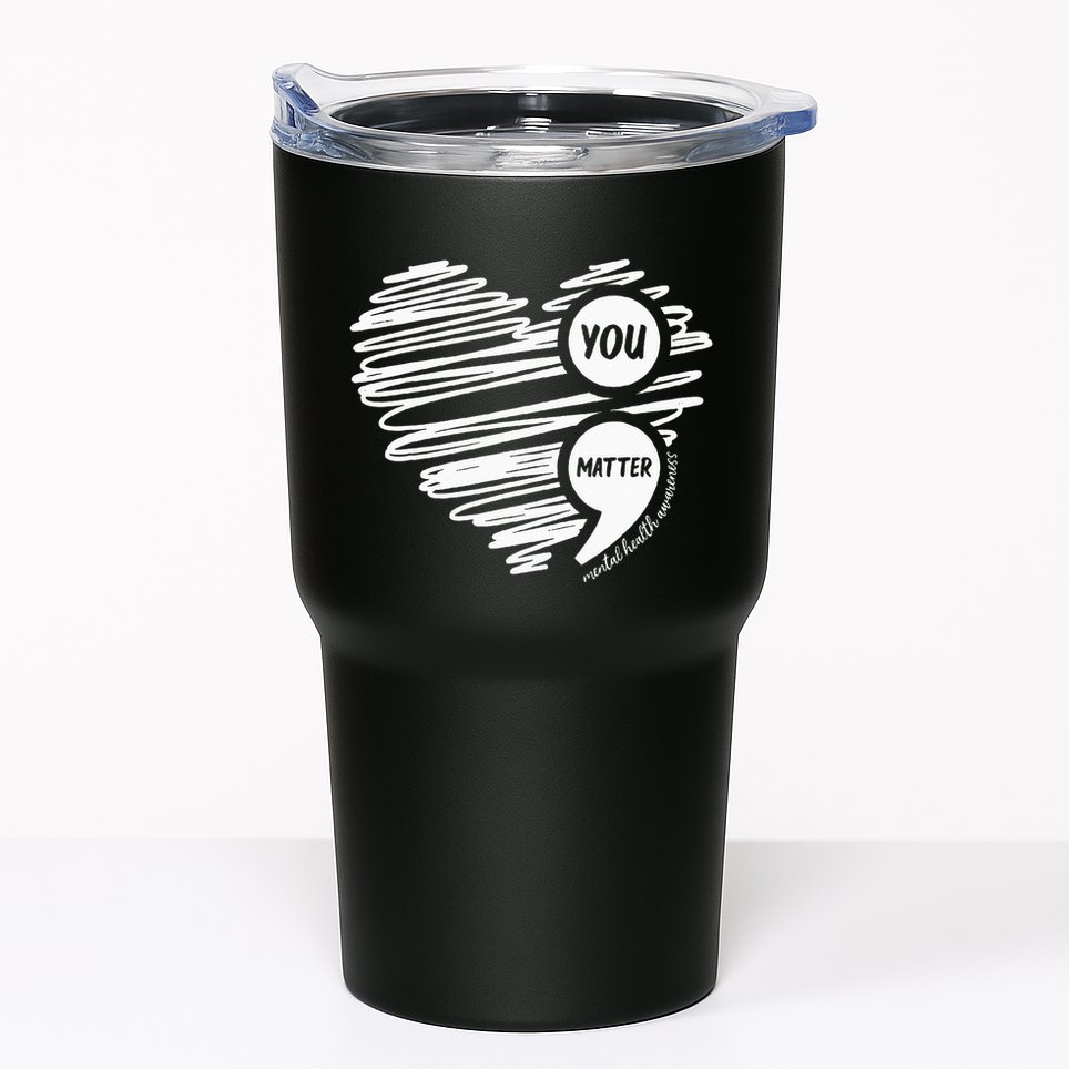 Mental Health Awareness Heart Wear Green For Mental Health Tumbler