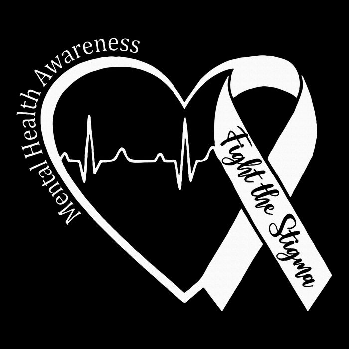 Mental Health Awareness Heart Fight The Stigma Green Ribbon Cooling Performance Crew T-Shirt