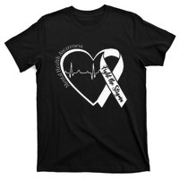 Mental Health Awareness Heart Fight The Stigma Green Ribbon T-Shirt