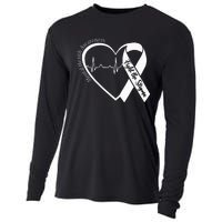 Mental Health Awareness Heart Fight The Stigma Green Ribbon Cooling Performance Long Sleeve Crew