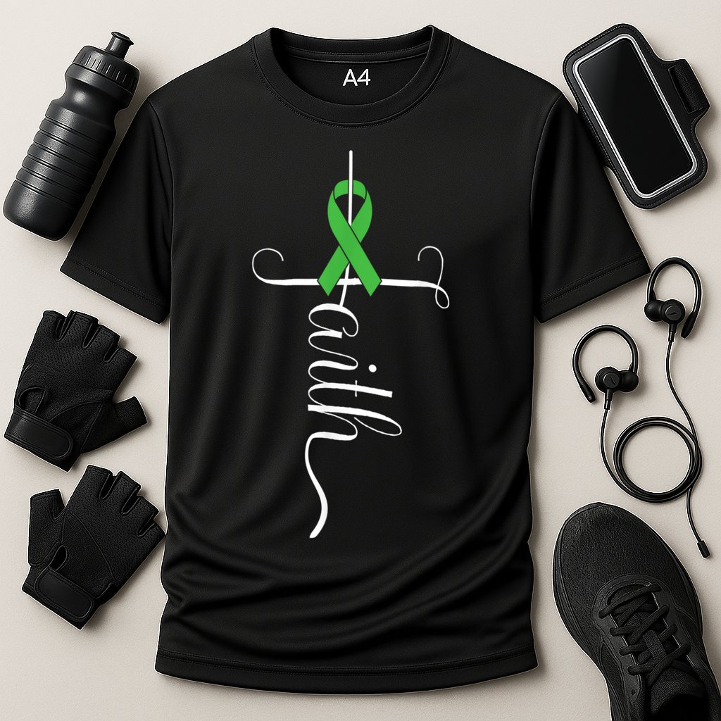 MEntal Health Awareness Green Ribbon Cooling Performance Crew T-Shirt
