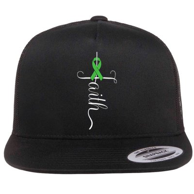 MEntal Health Awareness Green Ribbon Flatbill Hat