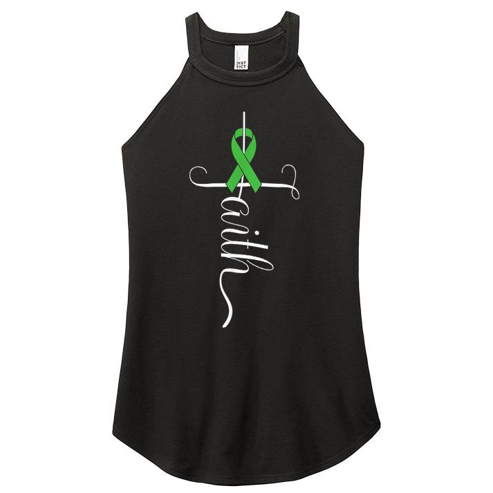 MEntal Health Awareness Green Ribbon Women's Perfect Tri Rocker Tank